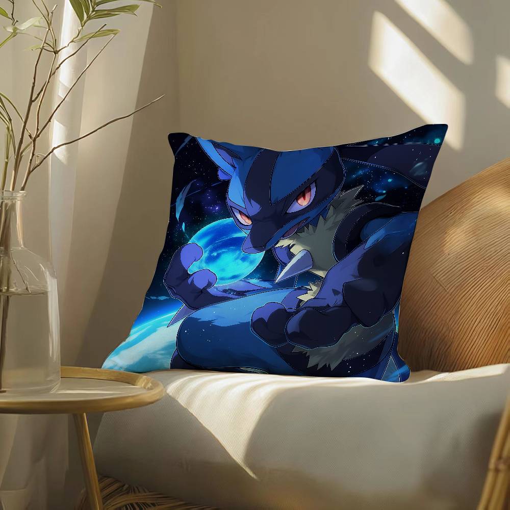 Pokemon Battle Frontier Anime Plush Pillow Cover Soft Short Plush Cushion Cover For Sofa Bedroom Home Decor Gift