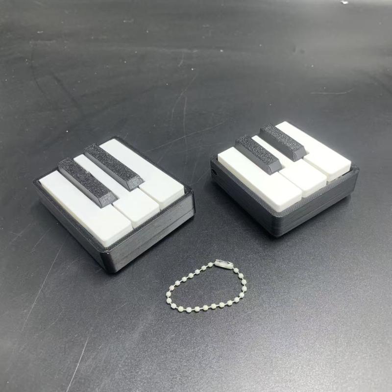 1 шт. Сенсорная брелок-антистресс 3D-печать Мини-клавиатура пианино Кликер Игрушка-фиджет Декор для офисного стола Сувенир Подарок