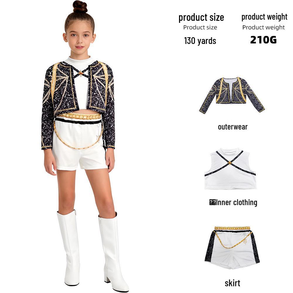 K-POP Demon Hunter Girl Group Cosplay Costume for Kids - Superstar Rumizzoi Collection