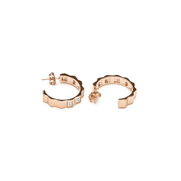 Boucles d'oreilles Luxenter Or jaune 18k et Zircone brillante - Yadio