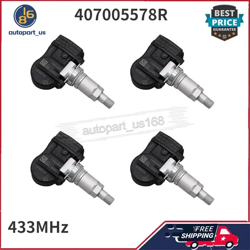4PCS 407005578R 433 MHz TPMS Tire Pressure Sensor For Renault Megana II 2002-2007 Renault Megane II 2008 Renault Scenic II