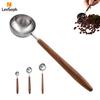 Leeseph Stainless Steel Coffee Scoop with Walnut Wood Handle, for Coffee Grounds, Loose Leaf Tea, Sugar, Spices, Kitchen Utensil