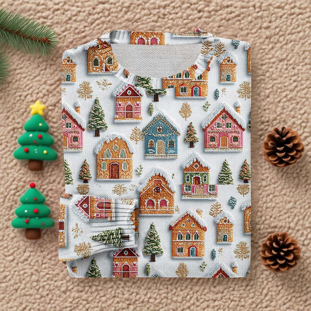 Пуловеры с длинным рукавом для женщин, с круглым вырезом, повседневные, милые, с принтом, вязаные, оверсайз