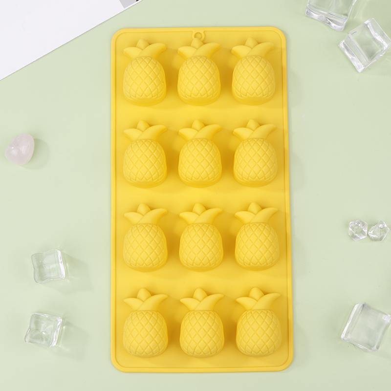 Силиконовая форма в виде ананаса на 12 отверстий, устройство для изготовления кубиков льда своими руками, форма для льда, формы для выпечки шоколадного торта, печенья, мусса, кексов, свечей, мыла