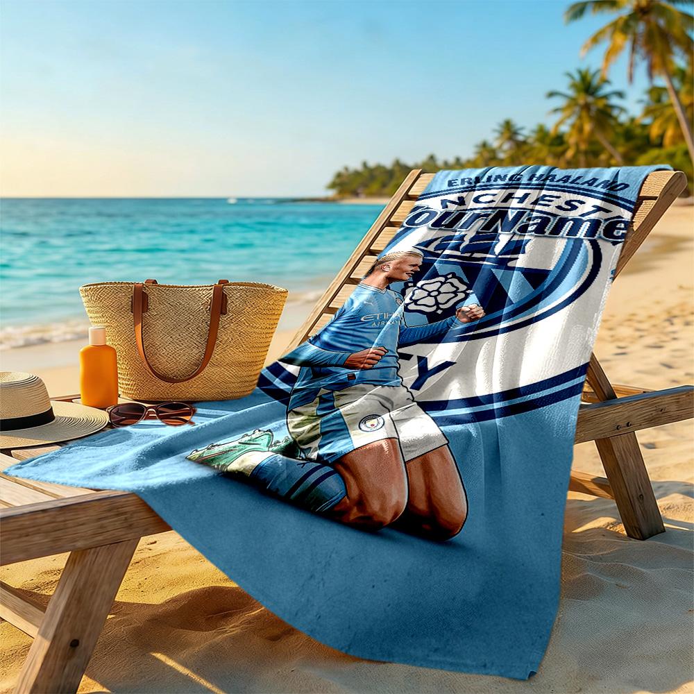 Epl Fan Artwork Customize Text Beach Towel Super Soft Microfiber Quickdry Fabric Perfect for Traveling Yoga Camping and Swimming