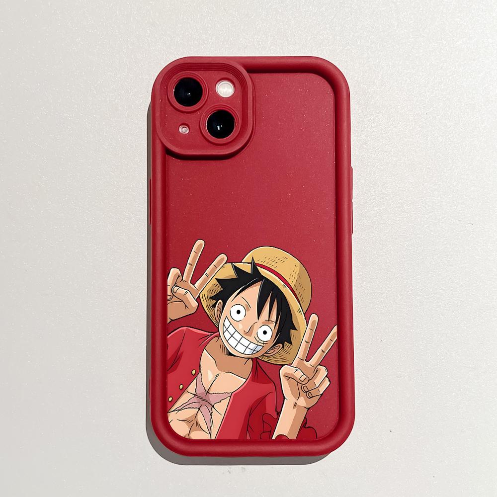 Чехол для телефона с узором «Счастливый Луффи» для iPhone Samsung Galaxy Xiaomi Redmi POCO HUAWEI Honor противоударный резиновый чехол