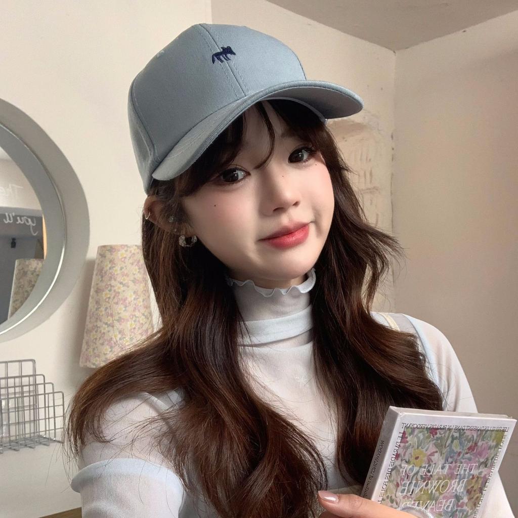 Новая корейская вышитая бейсболка с лисичкой для мужчин и женщин с широкими полями, подчеркивающая лицо, и шляпы с маленьким утенком для путешествий, солнцезащитные шляпы