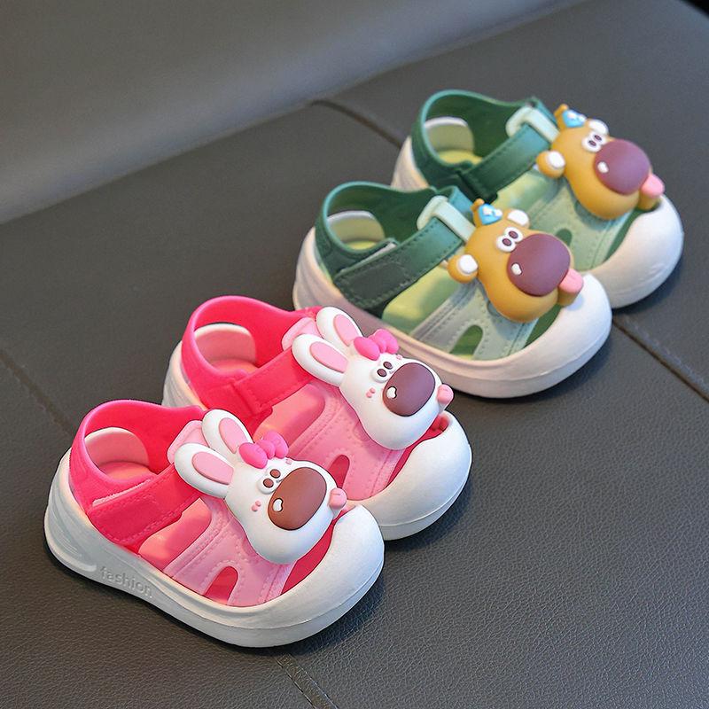 New style toddler shoes for boys and girls, baby shoes with covered toes0-3Anti-slip, anti-collision soft-soled outdoor sandals