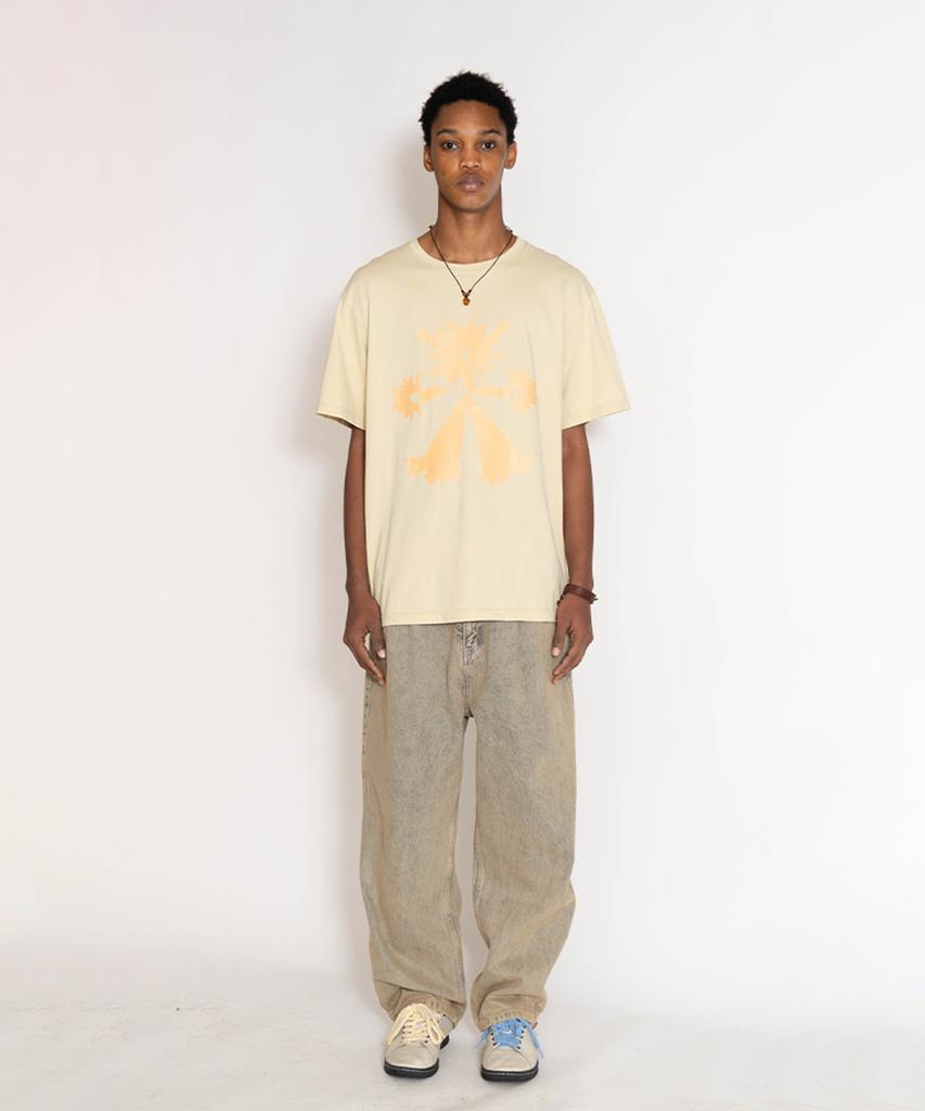 TOWTOW ARCHIVE Root Focus Short Sleeve T-Shirt Ecru