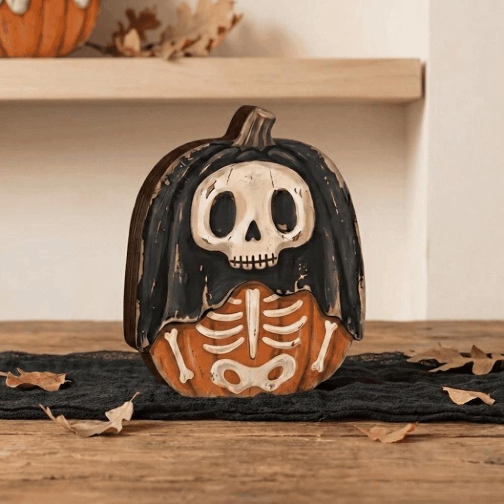 Pastoral Halloween Pumpkin Figurine Cartoon Pumpkin Table Ornament Holiday Gifts