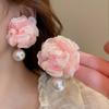 Серебряные needle flower mesh серьги-гвоздики с бахромой, свежие и милые, в стиле морского отпуска, модные, универсальная атмосфера