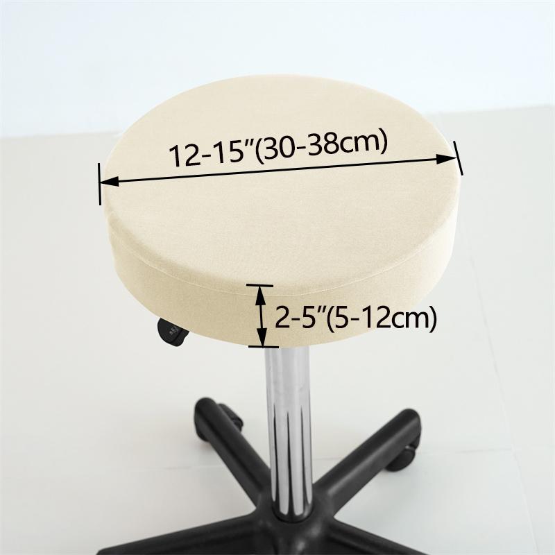 Чехлы для круглых стульев с эластичной резинкой Чехол для вращающегося барного стула Чехол для стула для бара, кофейни Защитное покрытие для сиденья Универсальный однотонный чехол для стула