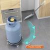 Stainless Steel Gas Cylinder Tray with Wheels Strong Load-bearing Multipurpose Propane Tank Holder Universal Cylinder Stand