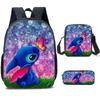 Stitch Cosplay Nylon Backpack Shoulder Bags Pencil Case Suit Anime Children's Waterproof Schoolbag Fashion Student Boys