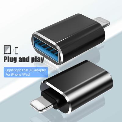 Адаптер-конвертер USB-Thunderbolt для камеры, карта памяти SD, U-диск, короткий OTG для iPhone 14, 13, 12, 11 Pro, XS, MAX, XR, X, 6, 6S, 7, 8 Plus, SE, iPad mini