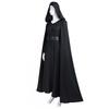 Star Wars Rey Cosplay Costume Black Hooded Long Dress Cloak Jedi Knight Halloween Party Outfit