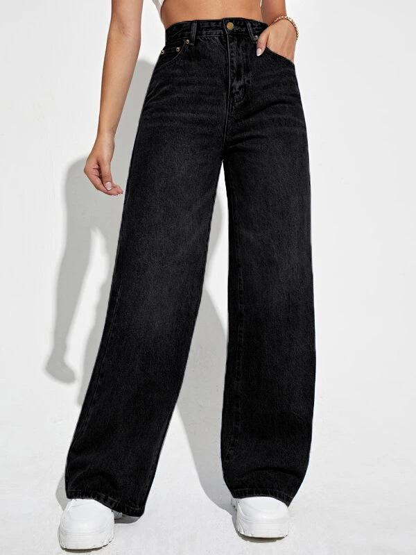 «Женские свободные прямые джинсы 2024 года — европейский и американский стиль»