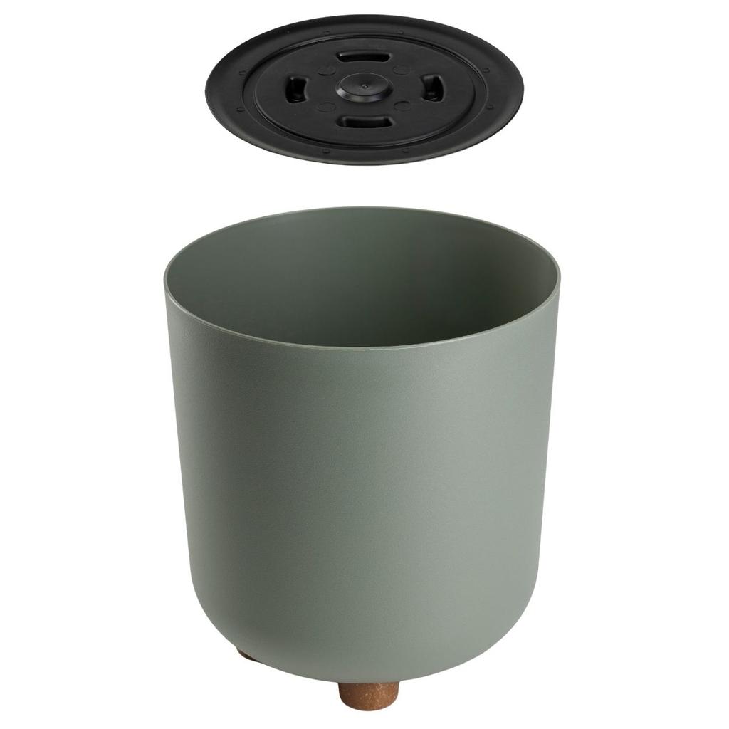 Terra Flower Pot on Legs Recycled Gray-Green H21X19.3
