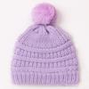 New baby knitted pullover hat, children's autumn and winter hairball warm hat, baby wool hat