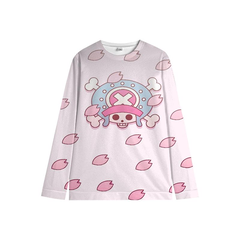 One Piece Luffy свитер Chopper Boys Girls Милая толстовка Zoro Sanji Kids Family Новогодние толстовки с круглым вырезом