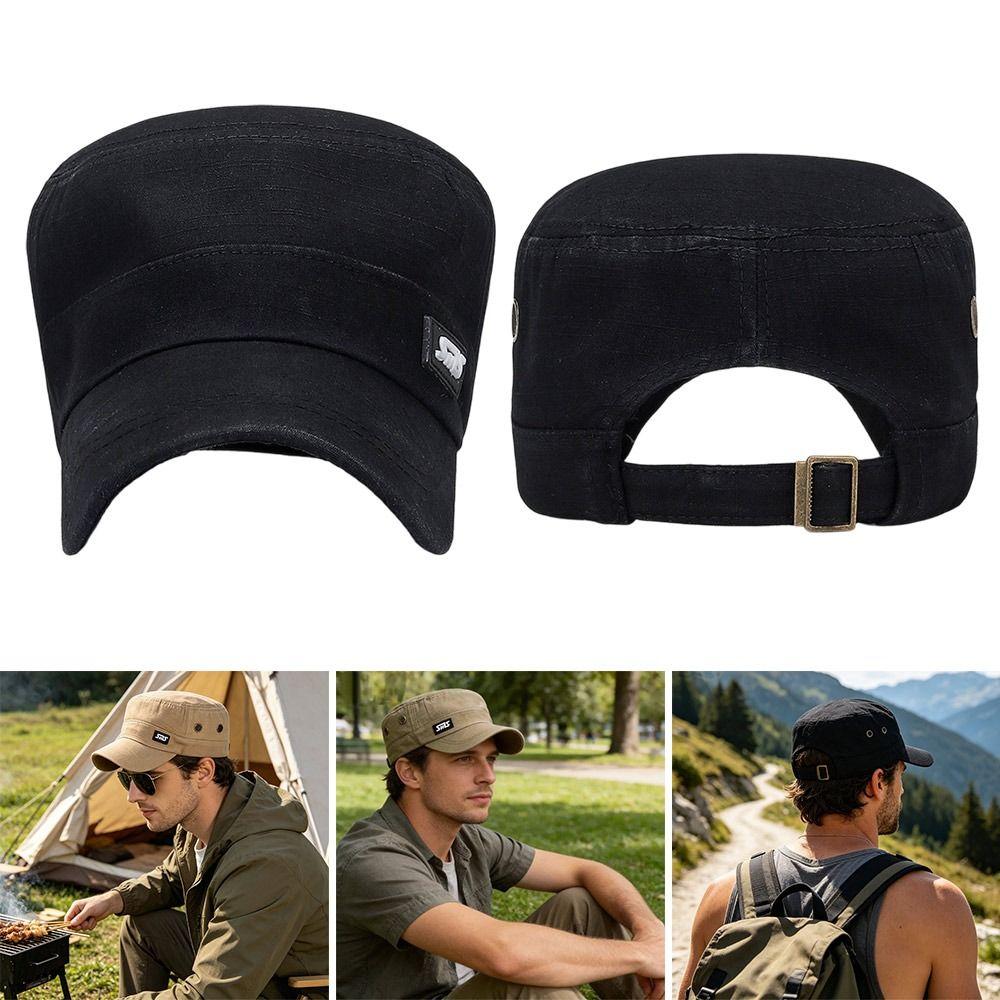 Anti-UV Fishing Hat Cotton Peaked cap Fashion Flat Top Hat Spring Summer