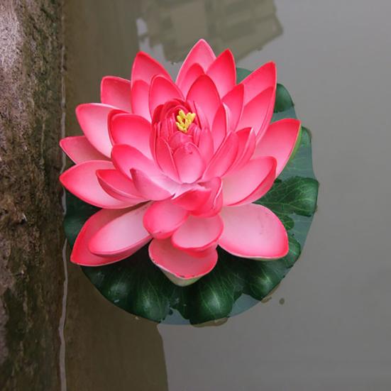 Artificial Lotus Flower Fake Floating Water Lily Garden Pond Fish Tank Decor