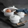 Керамическая рисовая миска Посуда с двумя ручками и крышкой Суповые миски Простая и креативная Миска-салатница