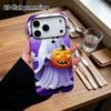 Phone Case: 2D flat design suitable for iPhone 18, 17, 16, 15, 14, 13 Pro film protection case, couple style, Halloween theme, Christmas and Halloween