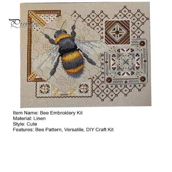 Набор для вышивания пчелы, набор для вышивания с цветными картами, практический набор для вышивки крестом, набор для рукоделия, принадлежности для вышивания