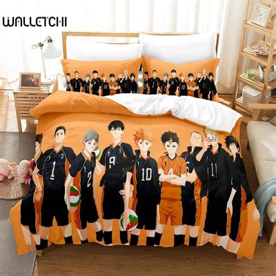 Комплекты постельного белья с рисунком аниме Haikyu, напечатанные на 3D-принтере, изысканные постельные принадлежности, пододеяльник, комплект одеяла, роскошный подарок на день рождения