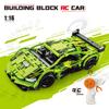 428 шт. RC техническая гоночная спортивная модель автомобиля строительные блоки городской суперкар кирпичи головоломки игрушки для детей и взрослых подарочные игрушки для мальчика