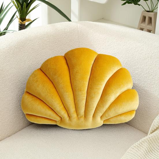 3D Бархатная подушка-ракушка Мягкий вкладыш Ракушка Океан Пляжная тема Декоративная подушка Уютная подушка для дома Дивана Офисного дивана