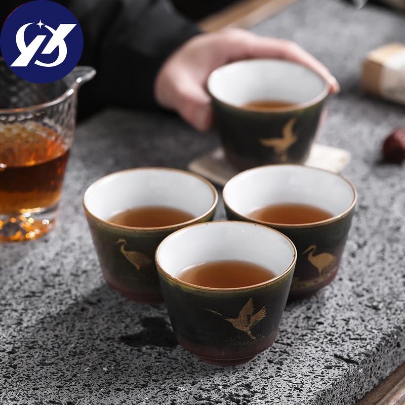 Ручная работа в печи для грубой керамики, смена мастер-чайной чашки, керамическая ручная роспись, кран, чайные чашки, чайный сервиз, посуда для напитков