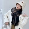 Imitation Cashmere Retro Couple Plaid Scarf Autumn and Winter New Christmas Shawl Versatile Warm Scarf