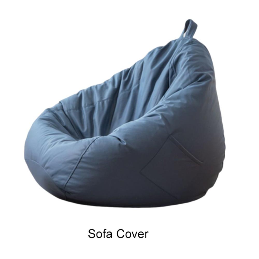 Waterproof Bean Bag Chair Sofa Cover with Handle and Pocket Puff Couch Cover Lazy Sofa Cover Kids