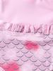 2025 Girls' Ruffle Fish Scale Mermaid Swimsuit - Cute Little Princess Style Swimwear