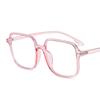 Retro Square, Black Thick Frame Glasses, Female Big Face, Thin And Plain Artifact, Myopia Glasses Frame.
