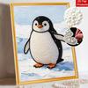 Набор для DIY-картины жемчугом в рамке, узор «Пингвин», 3D-искусство из сверкающих бусин на холсте, элегантный декор для дома, подарок для женщин и любителей рукоделия