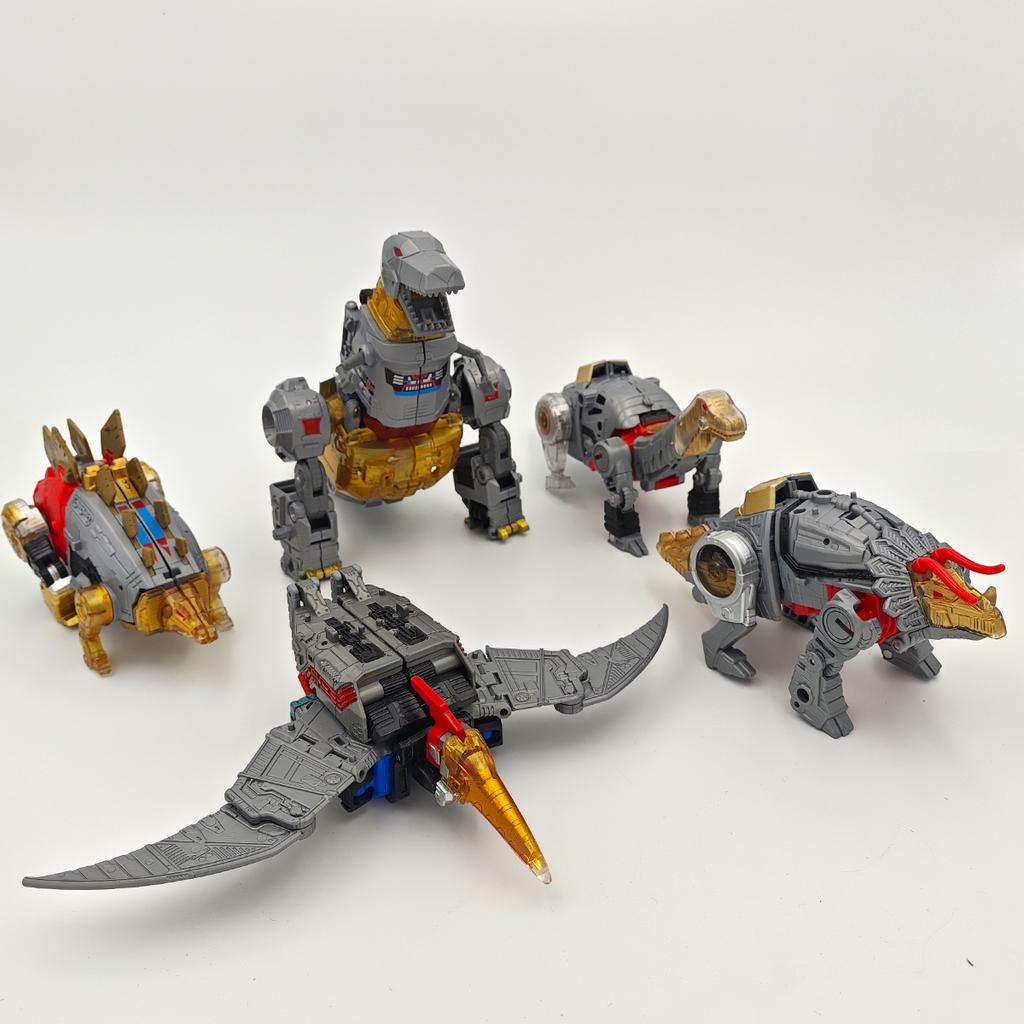 5IN1 BPF ABS Модель Трансформация G1 Игрушка-робот Dinoking Volcanicus Grimlock Slag Sludge Snarl Swoop Slash Диноботы Фигурка