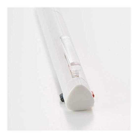 MUJI Треугольная шариковая ручка и механический карандаш 2 цвета, Белый корпус, Черные/Красные чернила, Шарик 0,7 мм, Механический 0,5 мм