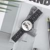 New Customize Women's Wrist Watch Quartz Piano Keys Design Love Music Score Black 3Hands Metal Strap Souvenir Festival