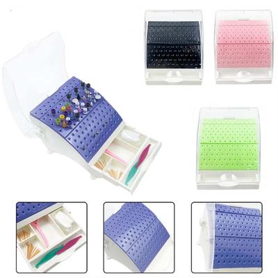 142 Отверстия Бокс для стоматологических боров Автоклав Стерилизатор Стоматологические инструменты Футляр для боров Дезинфекционный держатель Пластиковый держатель для стоматологических инструментов