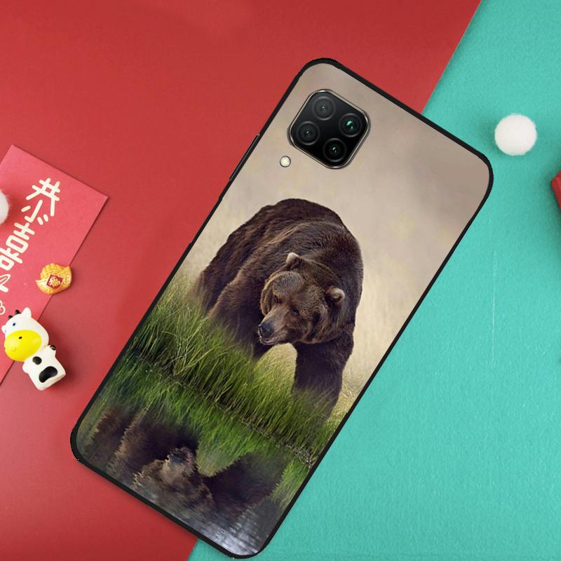 Чехол с Медведем Гризли для Huawei P20 P30 P40 Lite Nova 11 Pro 9 10 SE 3i 7i 11i 5T Y60 Y61 Y90 Y91 Y70