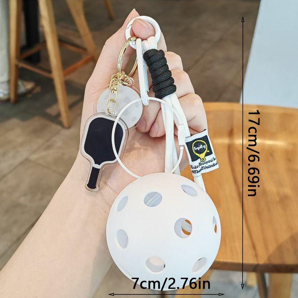 Detachable Pickleball Racket Pendant Acrylic Fitness Series Pendant  Bag Accessories