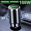 100W Car Charger Lighter PD Fast Charging For IPhone QC3.0 Mini USB Type C Mini Car Phone Charger For Samsung Huawei Xiaomi