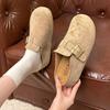 Толстая подошва, увеличивающая рост, обувь Boken, женская верхняя одежда, сумка, полутапочки, весна-осень 2025 года, ленивые тапочки с одной педалью
