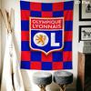 Olympique Lyonnais Wall Tapestry Aesthetic Wall Hanging Printed Fabric Blanket Decorative Tapestries for Bedroom Living Room Home Decor