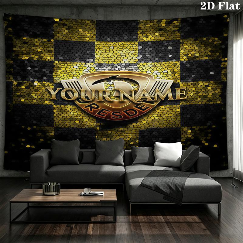 Dynamo Dresden Custom Name Wall Tapestry Aesthetic Wall Hanging Printed Fabric Blanket Decorative Tapestries for Bedroom Living Room Home Decor