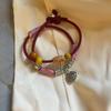 Тибетский элемент, новый стиль, браслет из веревки, двухслойный винтажный персонализированный браслет из деревянного бисера, дизайн, ощущение старого замка, браслет с подвеской