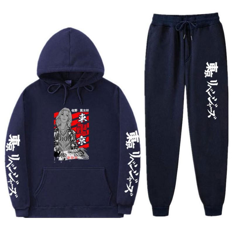 Мужской оверсайз комплект из худи и брюк Streetwear с мультяшным принтом, свободный крой, утепленный флисом, повседневный спортивный костюм